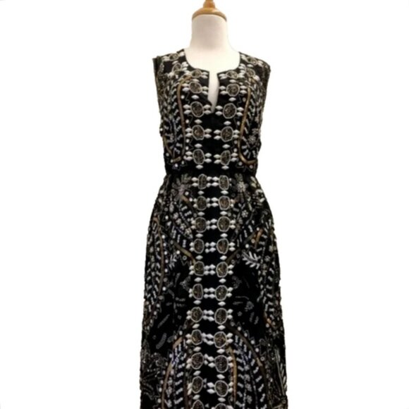 Calypso St. Barth Voleta Beaded Voile Linen Maxi Dress - Picture 5 of 8